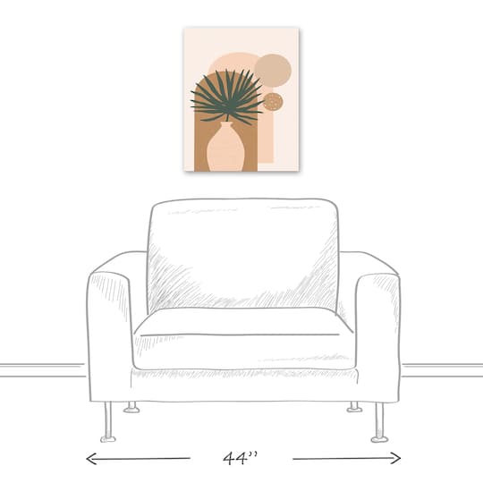 Palm In Pot 16" x 20" Canvas Wall Art